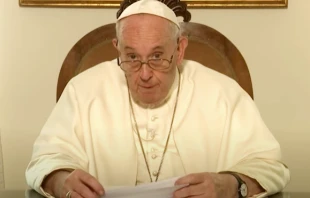 Pope Francis' video message to the Confederation of Latin American and Caribbean Religious (CLAR) on Aug. 13, 2021. Screenshot